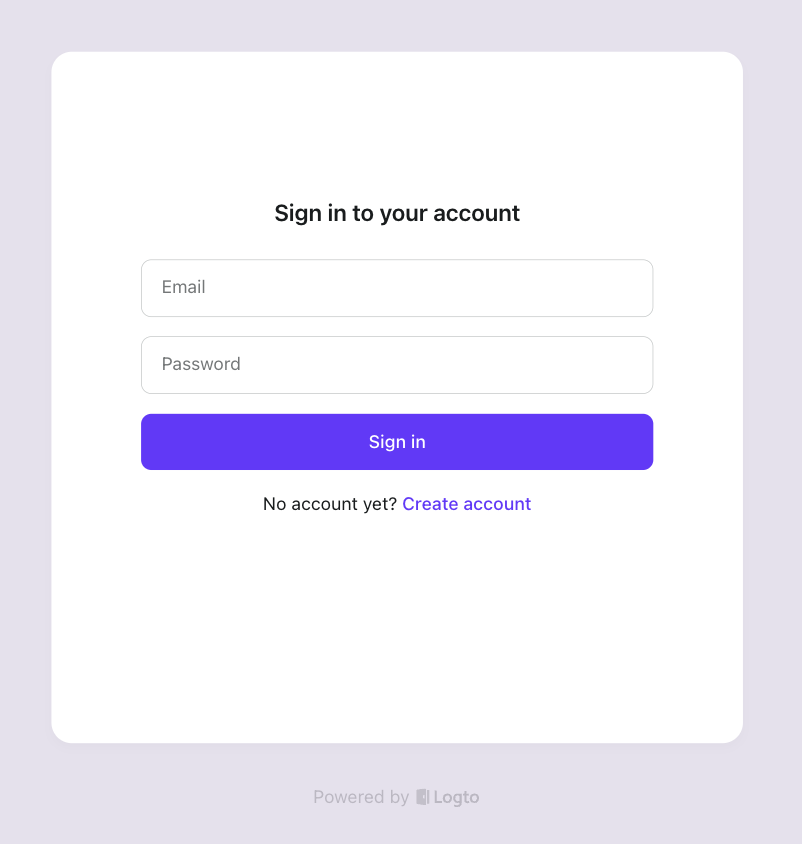 Logto 登入頁面